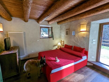 Schlafzimmer im UG mit Ausgang ins Freie