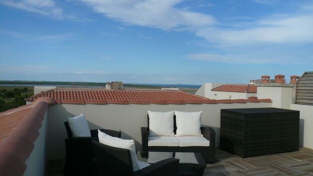 Sitzgruppe Dachterrasse Meeresblick