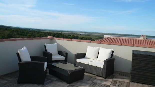 Sitzgruppe Dachterrasse Gebirgsblick