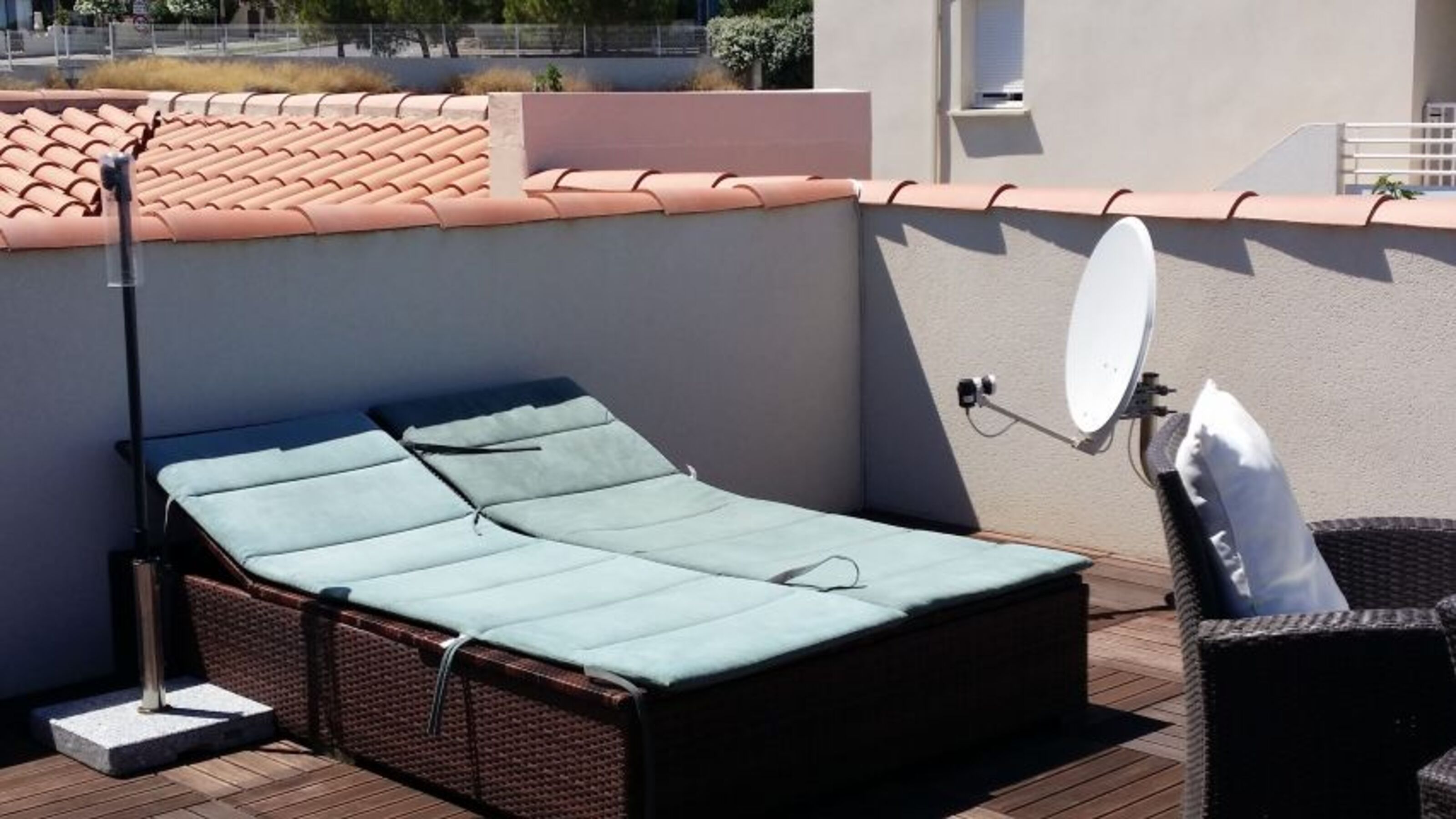 Sonnenliegen Dachterrasse