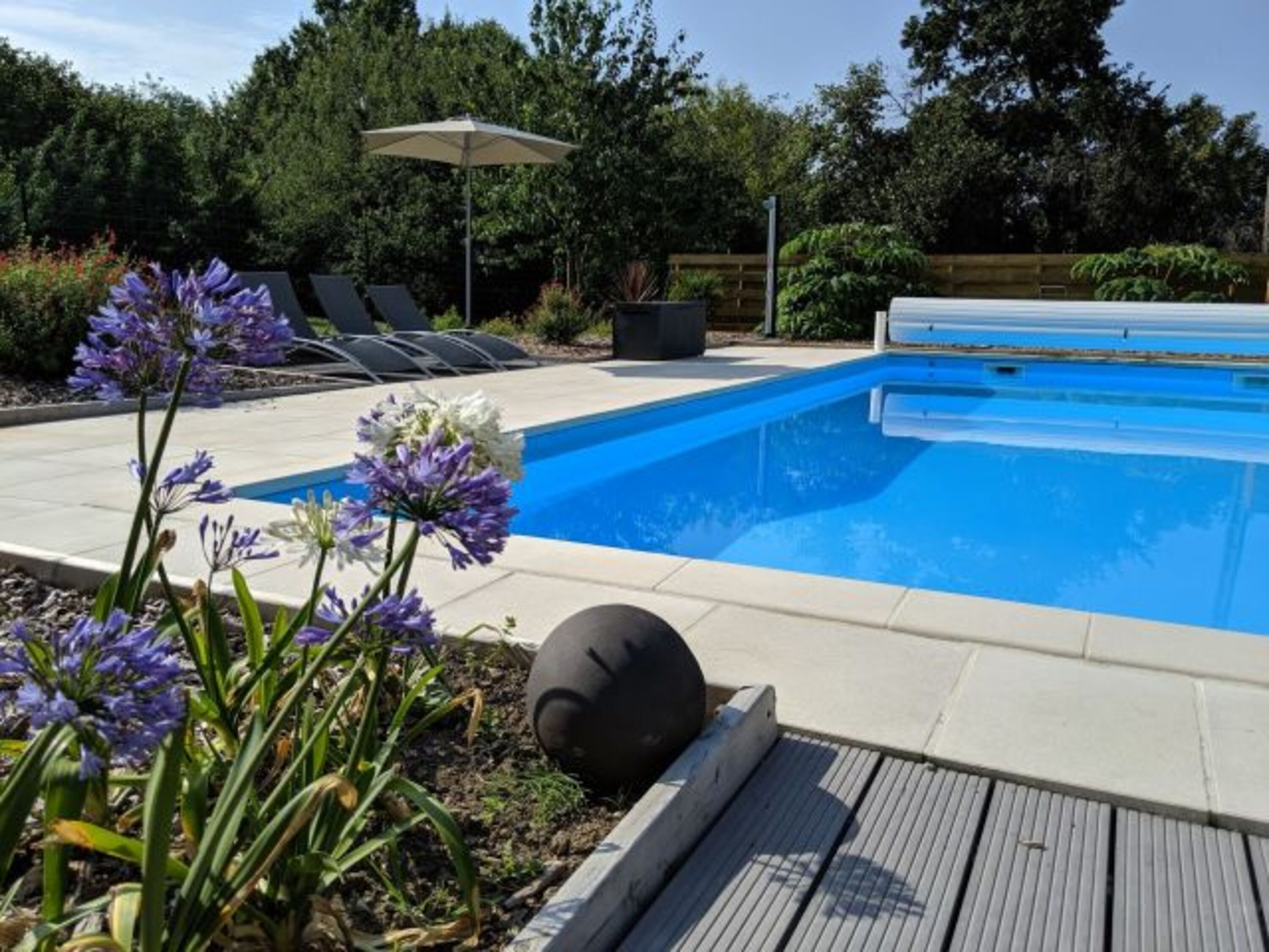 Gemeinschaftlicher beheizter Pool (10m x 5m, 28 Grad Mai-Sept)