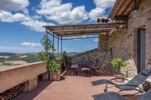 Dachterrasse mit Schattendach