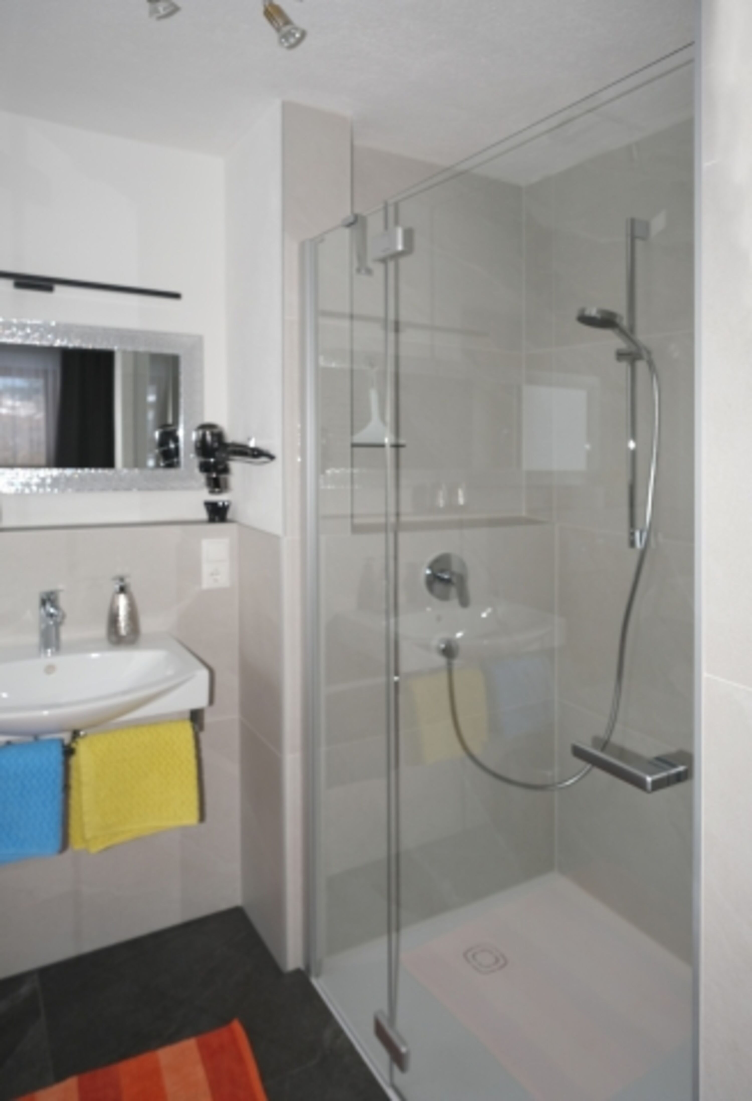 Dusche WC Ferienwohnung Chavalatsch