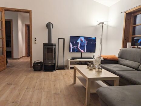 Kaminofen im Wohnzimmer