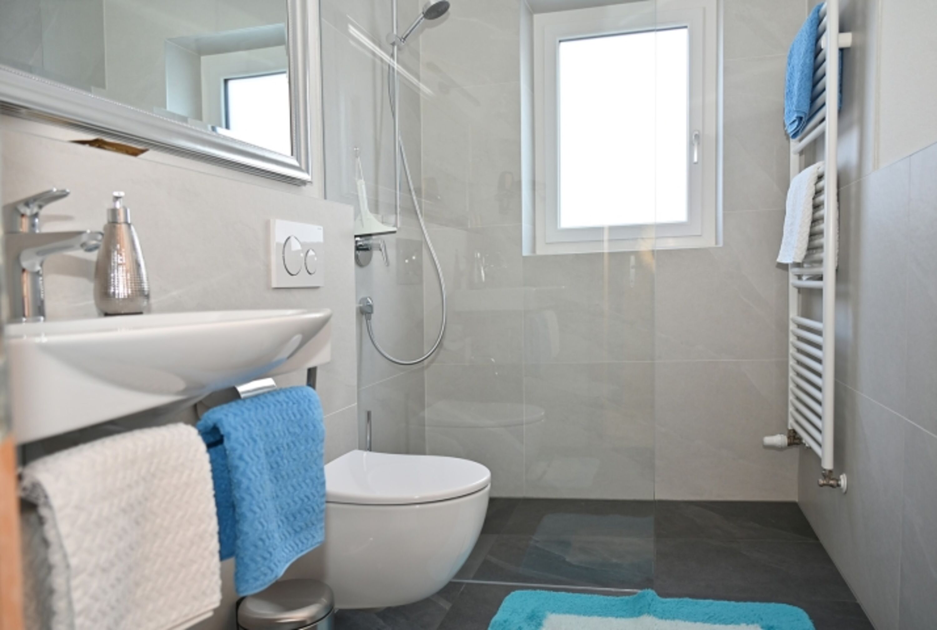 Dusche WC Ferienwohnung Ortler