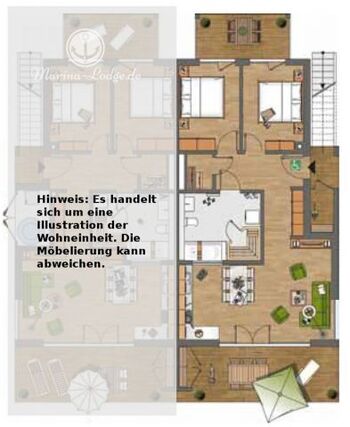 Grundriss (Möbelierung siehe andere Bilder)