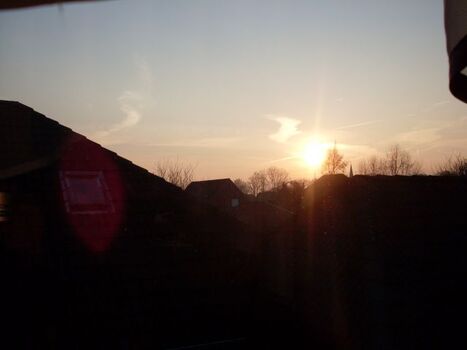 Ein Blick aus dem Wohnzimmerfenster