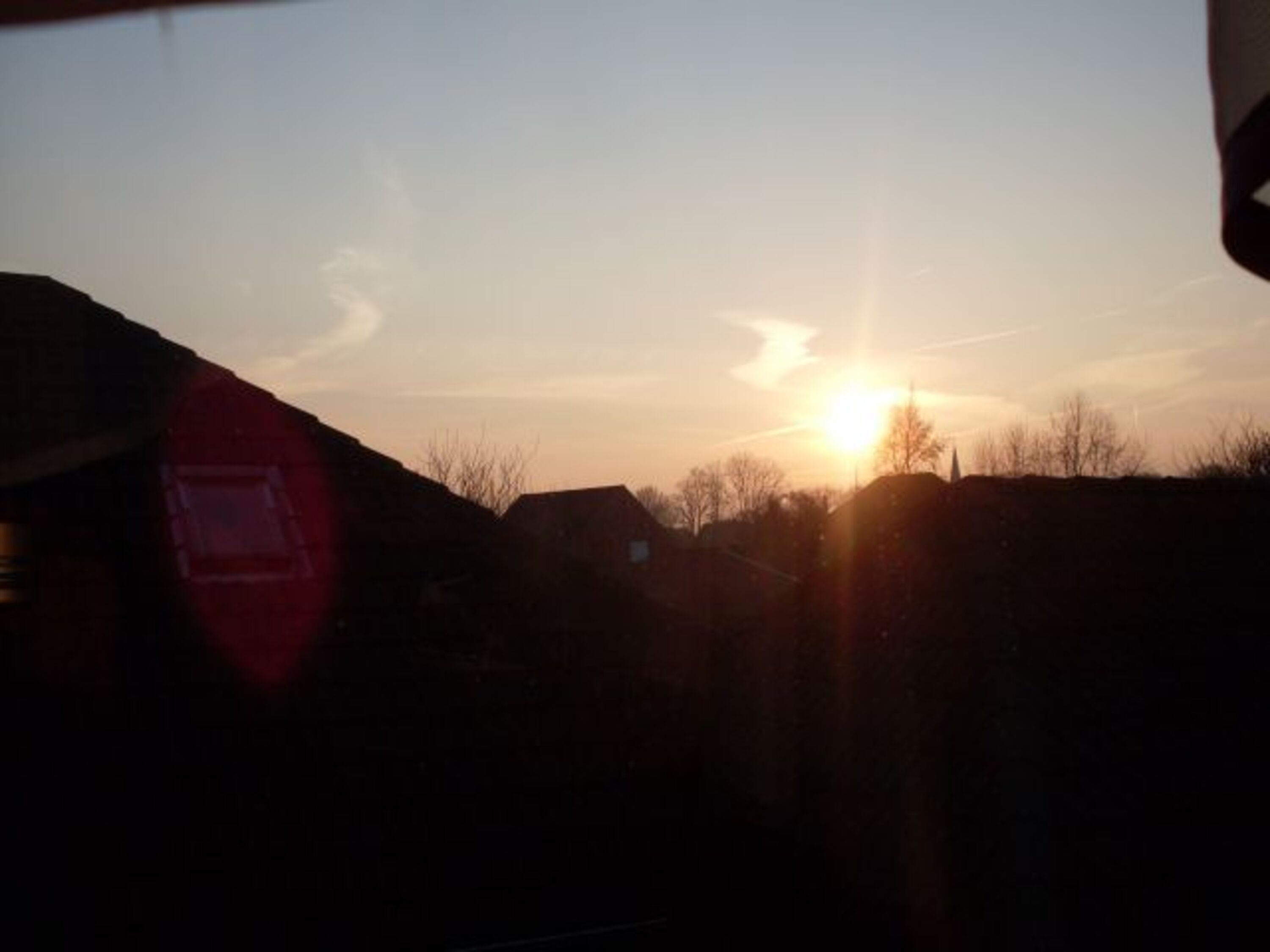 Ein Blick aus dem Wohnzimmerfenster