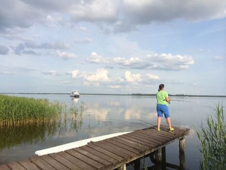 Angeln vom Grundstück aus