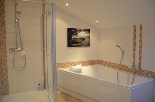 Großes Bad Wanne und Dusche