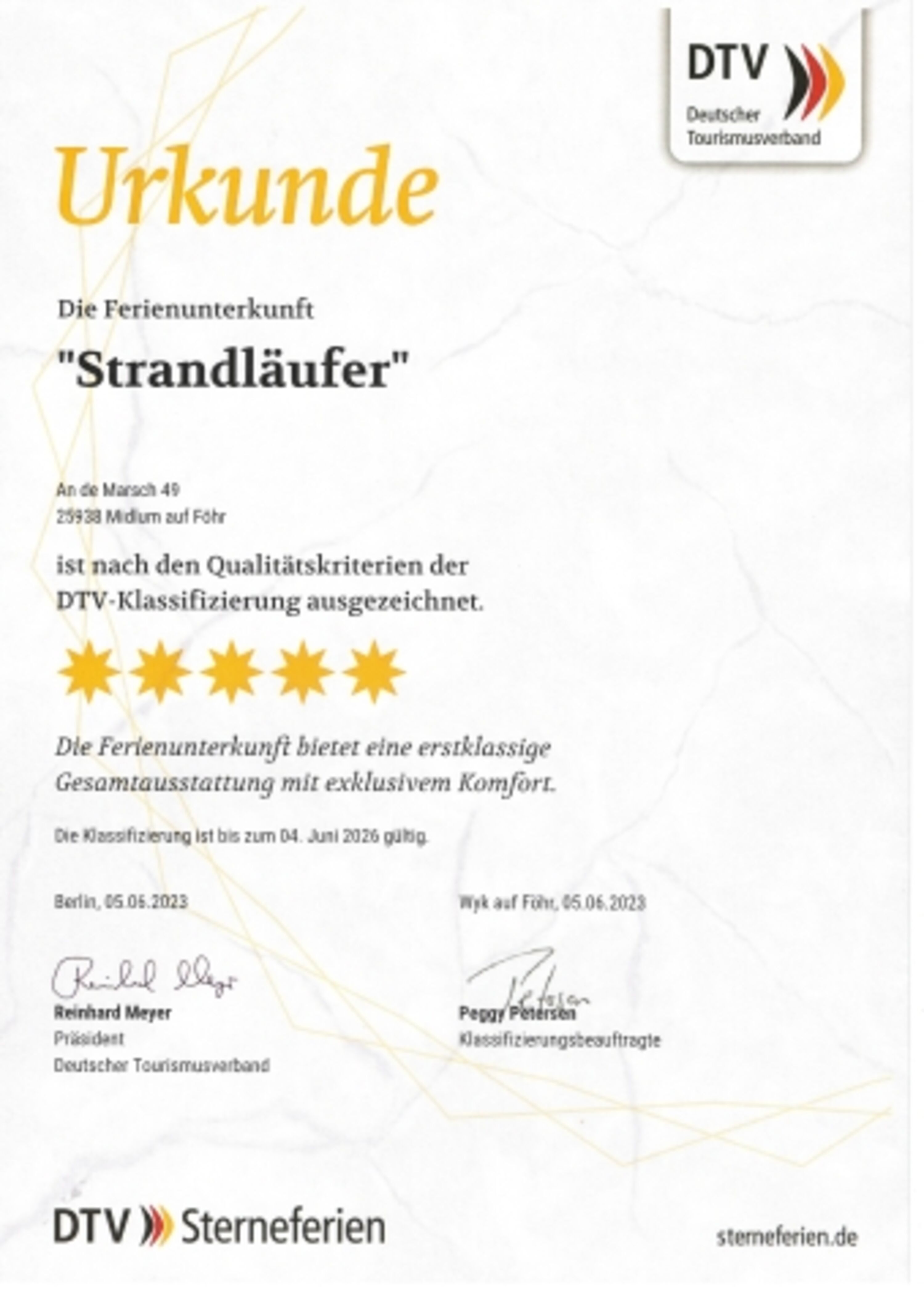 vom DTV ausgezeichnet