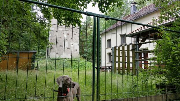 Außenbereich mit Sitzecke und Eßtafel