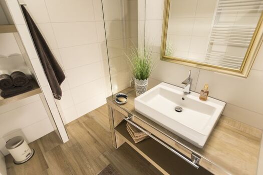 Das Bad ist eine echte Wohlfühloase 