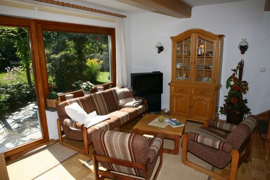 Sitzecke mit Blick auf Terrasse