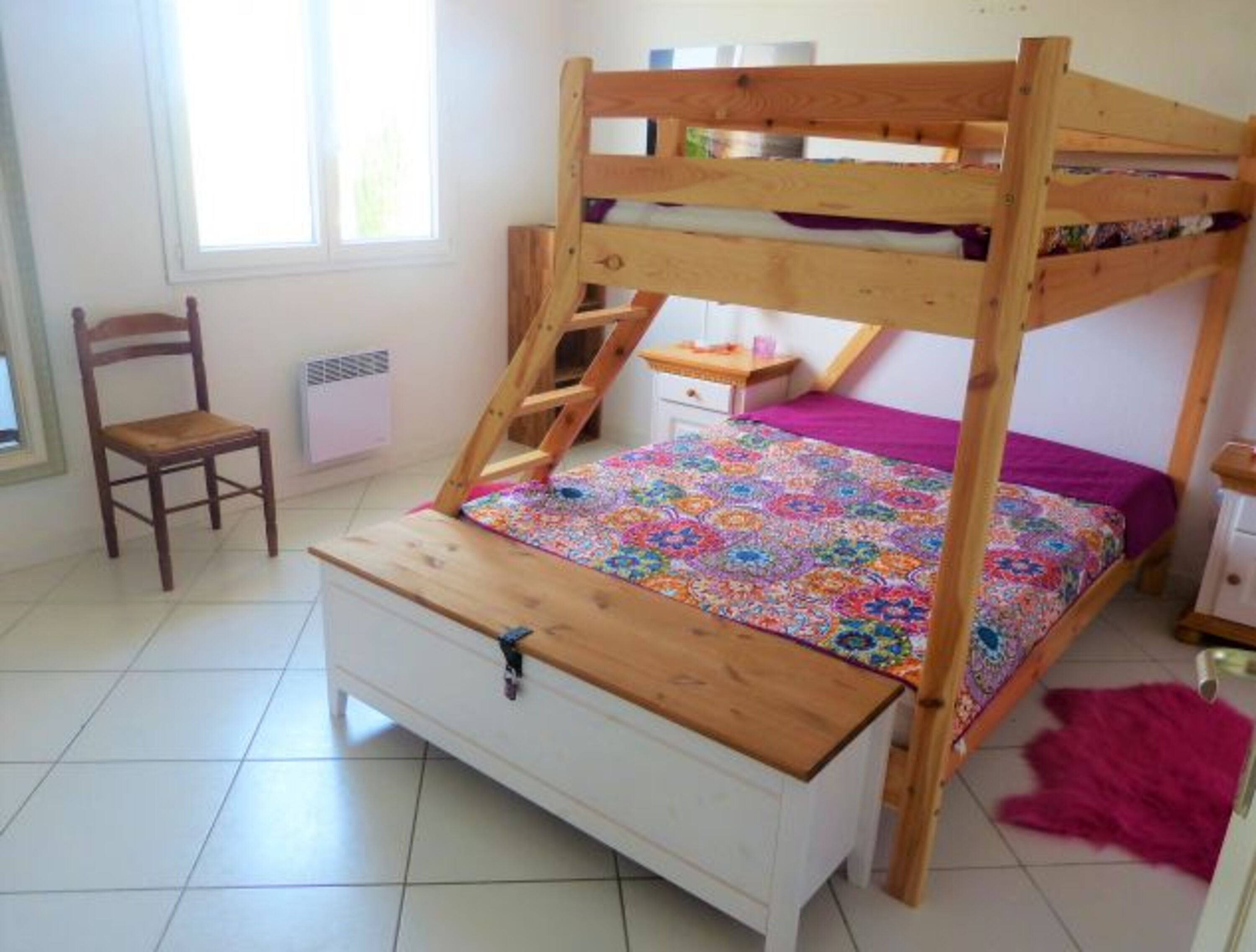 Schlafzimmer 3 im ersten Stock mit Meerblick