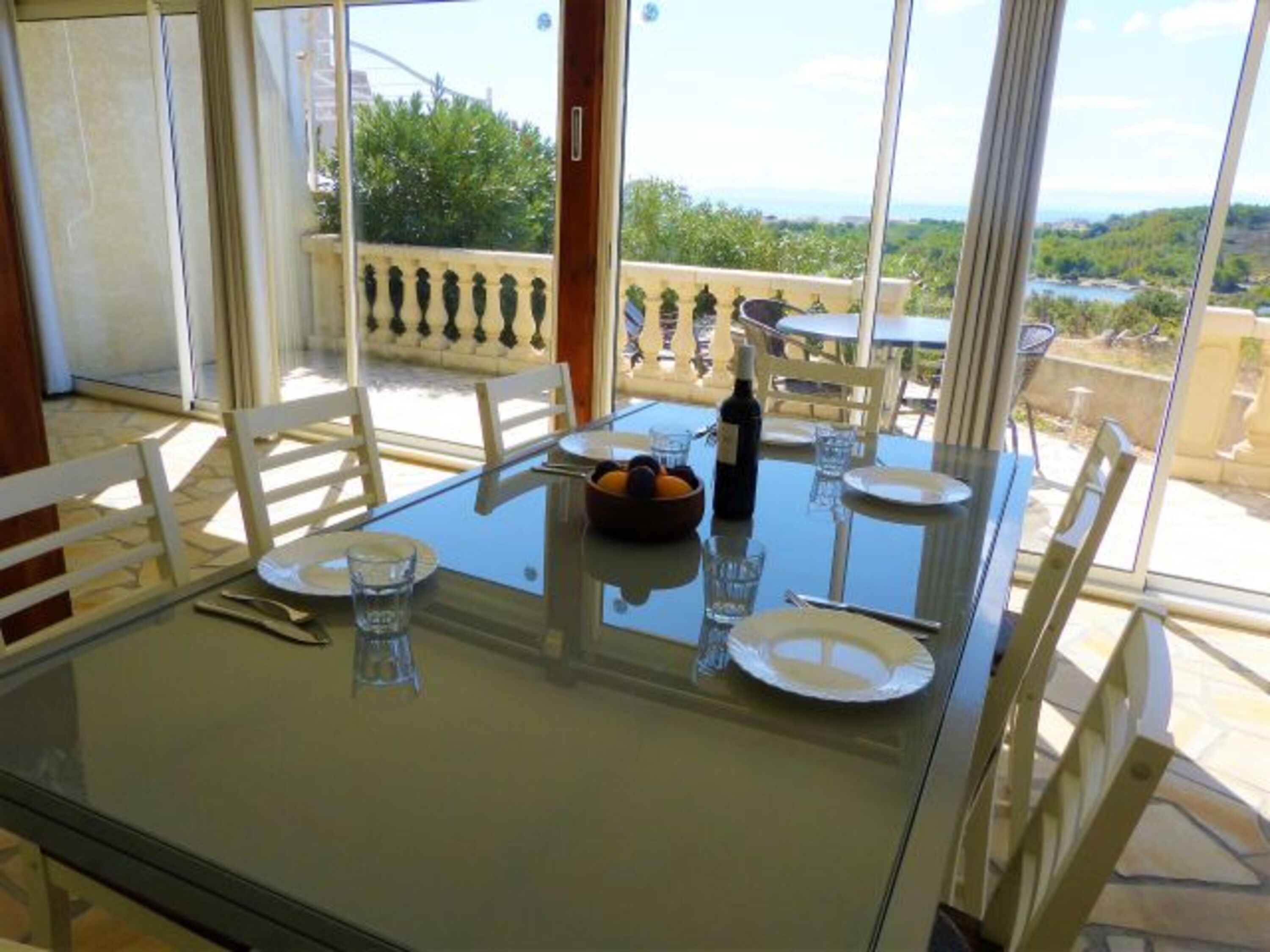 Blick auf See und Meer