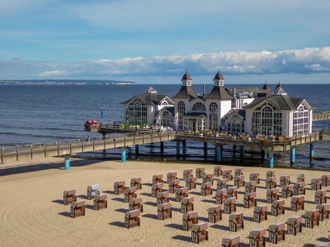 Hauptstrand Sellin mit der berühmten Seebrücke