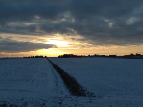 Blick vom Ferienhaus im Winter