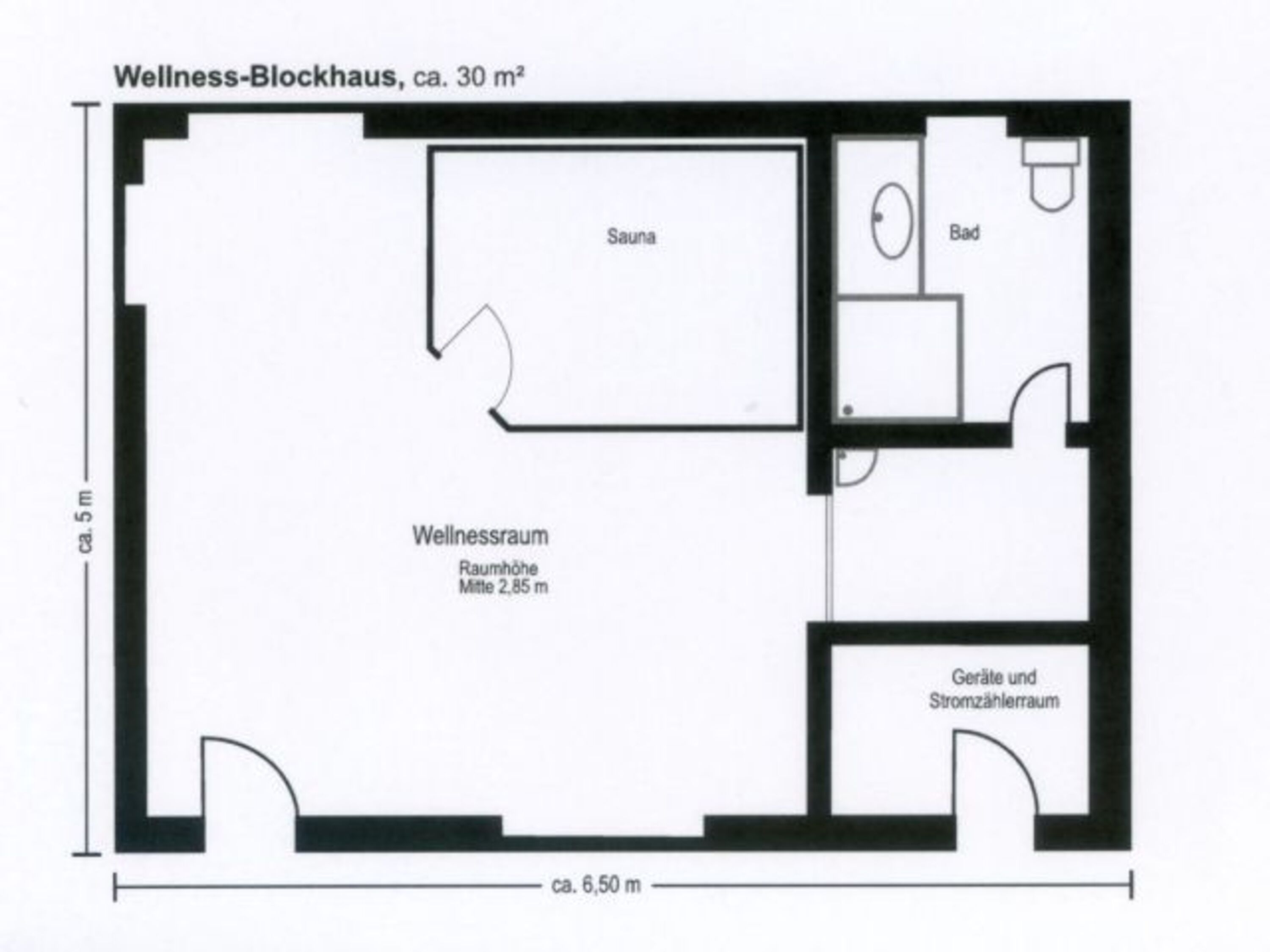 Grundriss Wellnessblockhaus 
