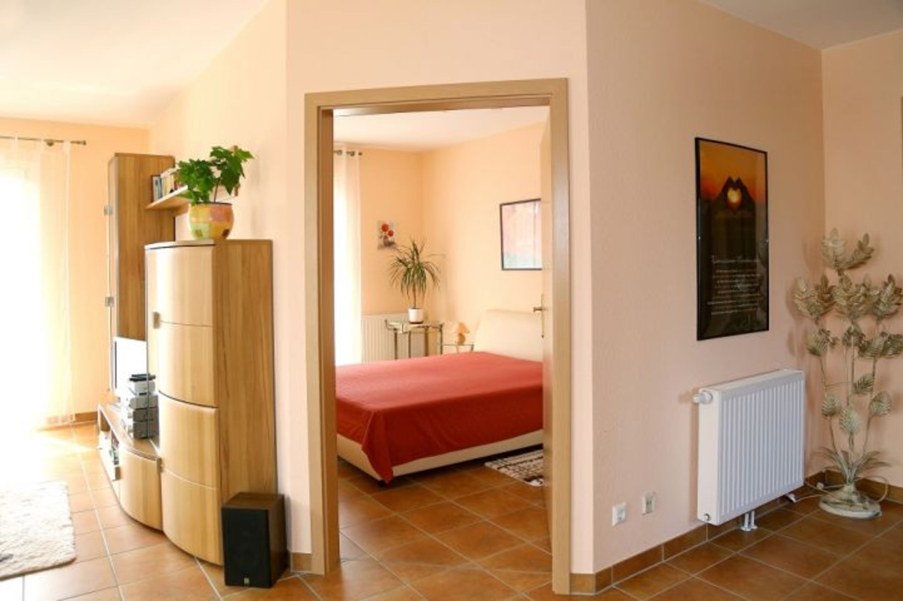 Blick ins kleine Schlafzimmer