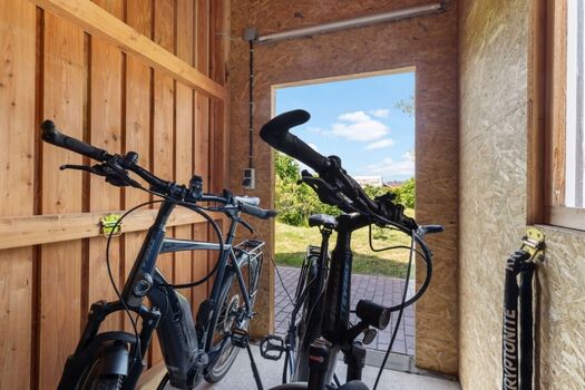 abschließbarer Fahrradschuppen im Haus Strandmuschel