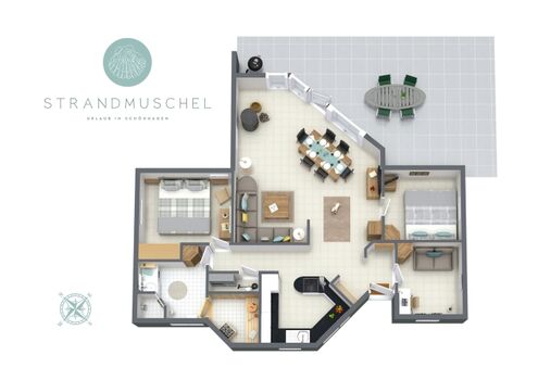 Wohnraumskizze FH Strandmuschel
