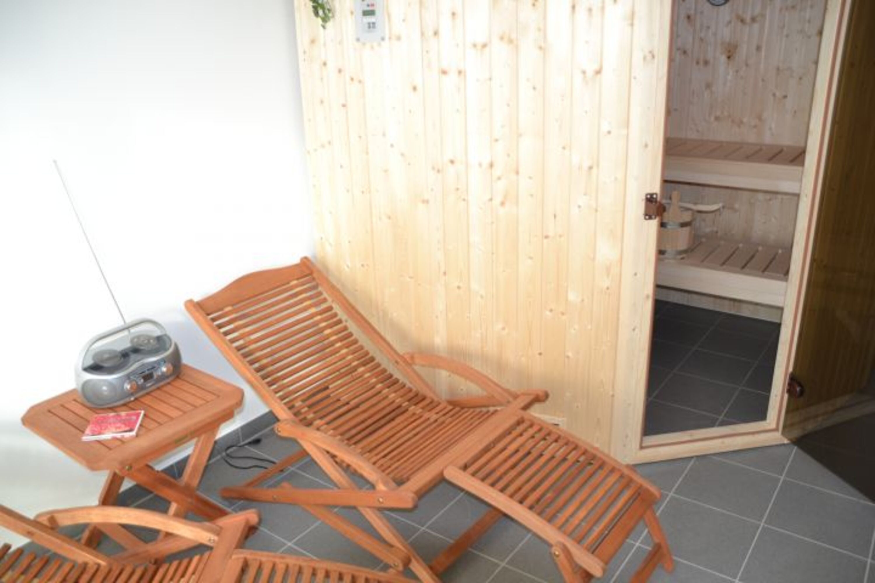Wellnessbereich im Ferienhaus Lüttet Strandhuus in Kalifornien an der Ostsee
