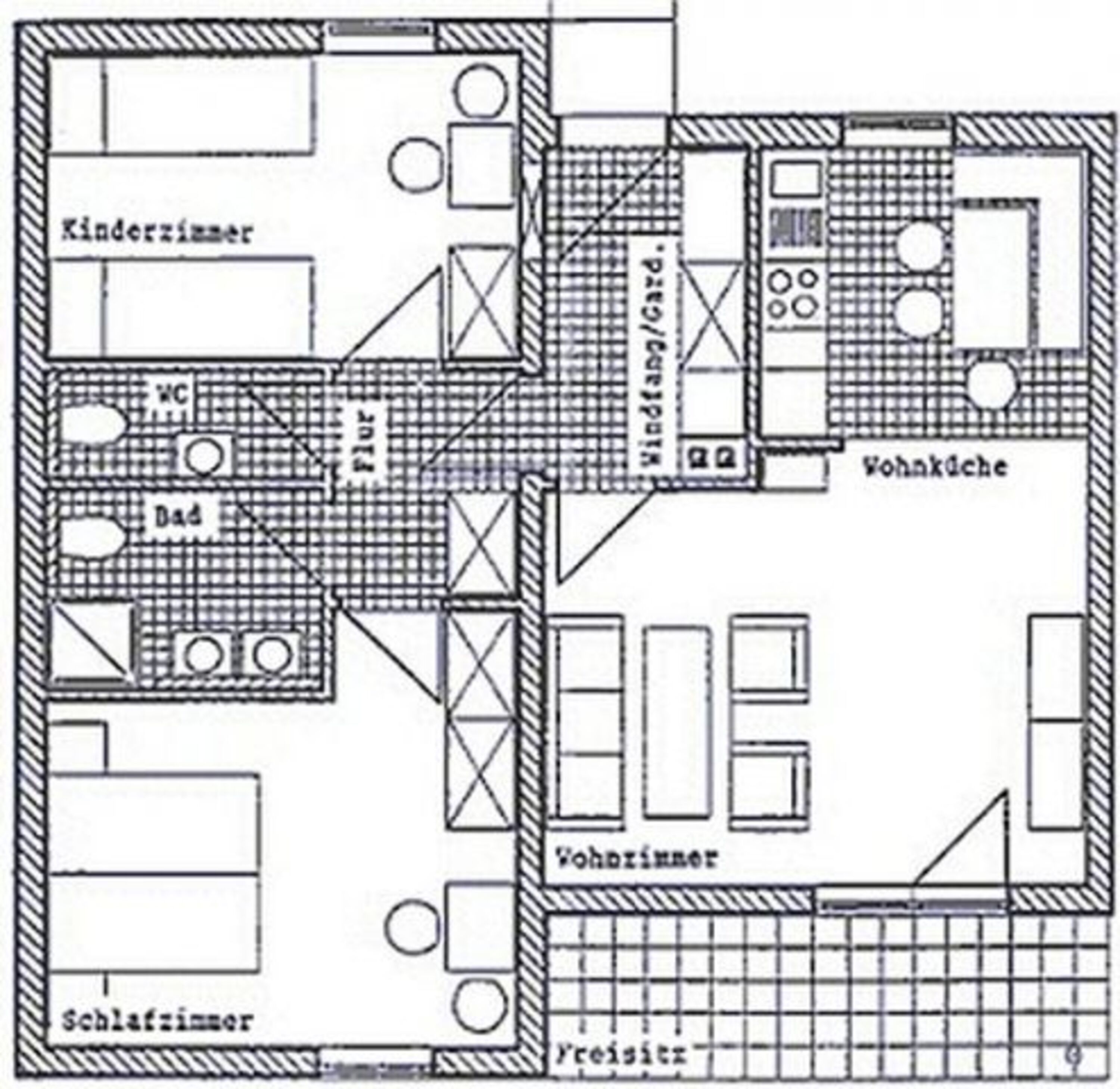 Grundriss des Haustyps
