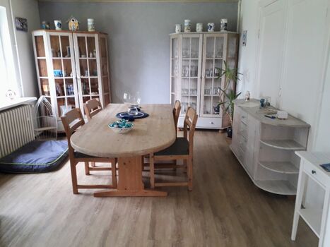 Essecke im Wohnzimmer