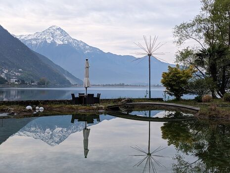 Schwimmteich mit Seeblick