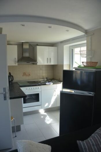 Blick in die offene Küche