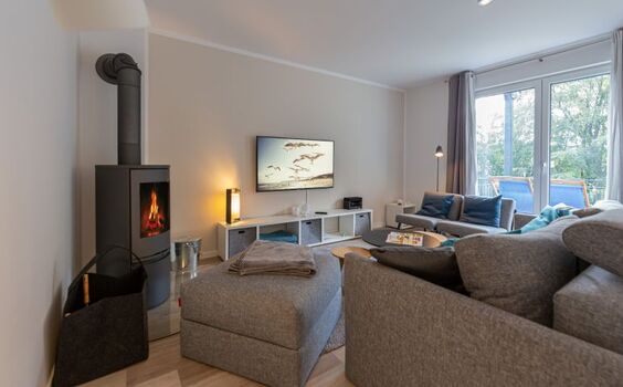 Wohnbereich mit Kamin