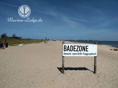 Der schöne Badestrand von Olpenitz / Weidefelder Strand