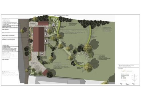 Gartenplanung - der mittlere Garten gehört zur FeWo BACKBORD