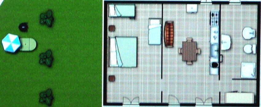 Erdgeschloss BLAUE  FeWo