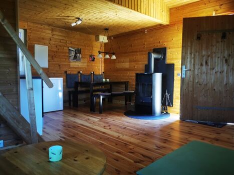 Essplatz mit Kaminofen