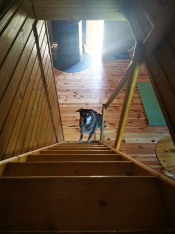 Treppe zur Schlafgalerie