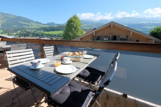 West-Balkon vom Alpin Penthouse Hollersbach