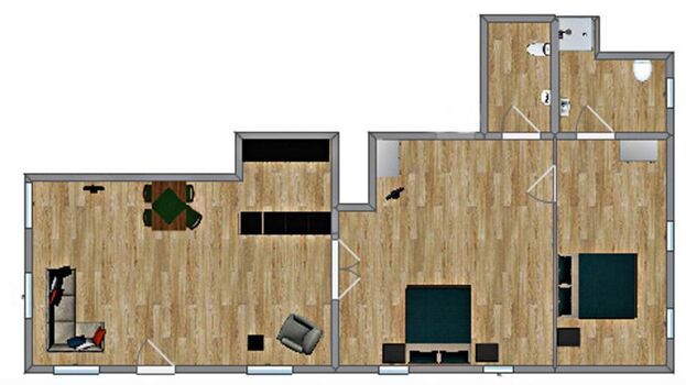 ca. 86 m²-nur Grundriss-Möbel siehe Bilder