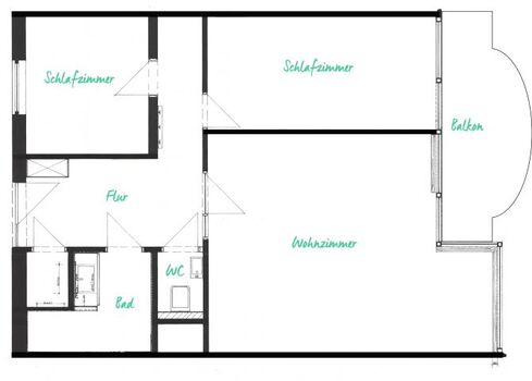 Aufteilung der Wohnräume