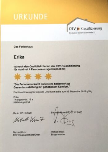 Erneut mit vier Sternen zertifiziert