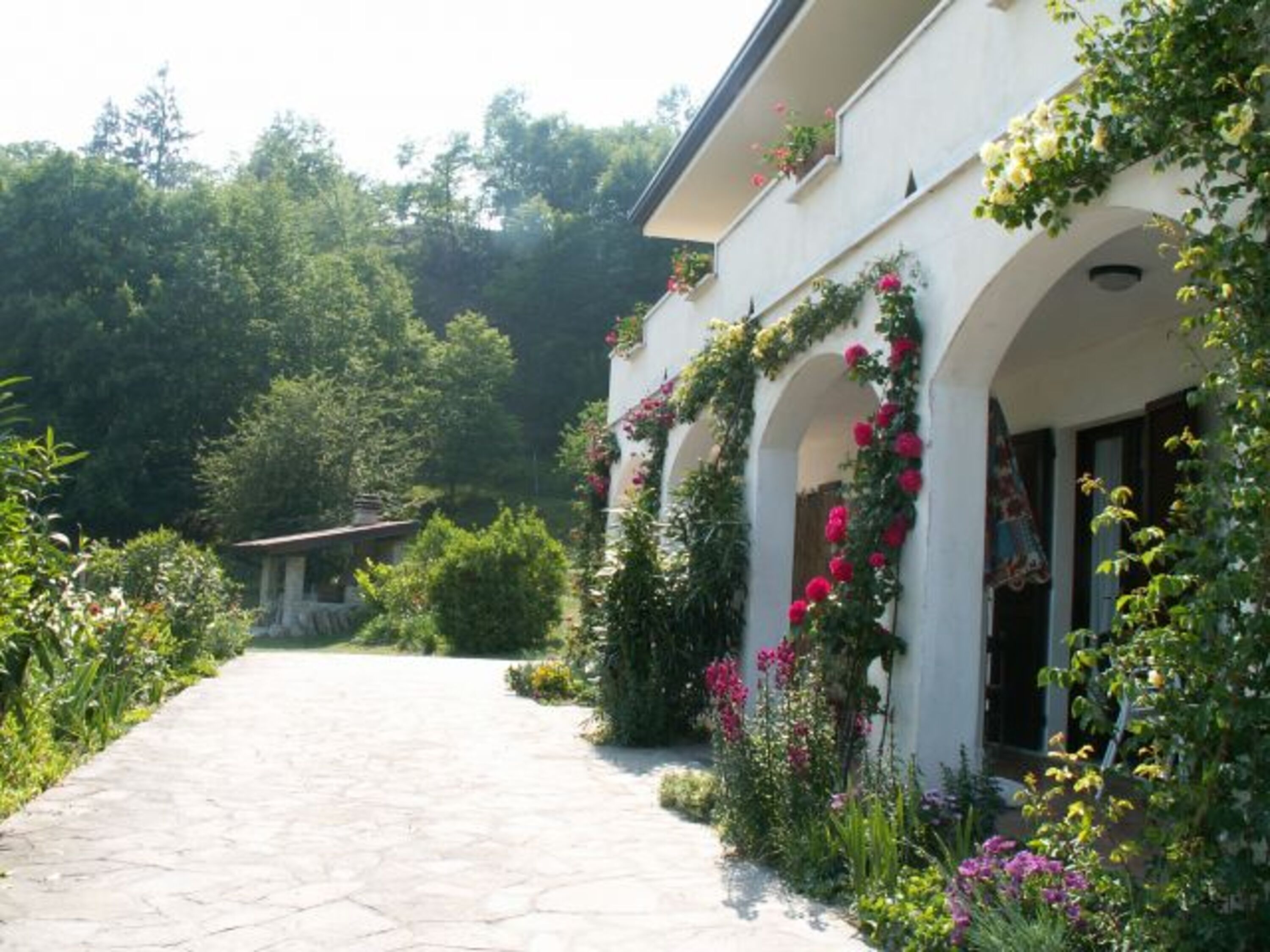 Terrasse mit Blick in den Garten