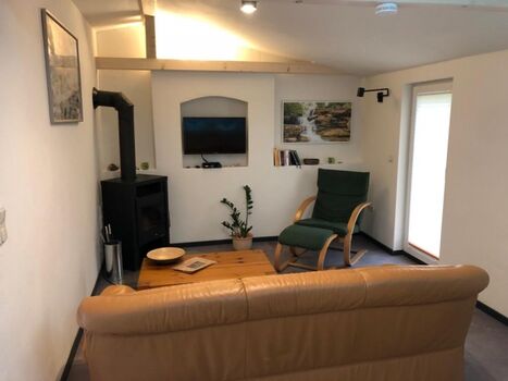 Wohnbereich mit Sichtbalken