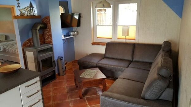 Wohnbereich mit Kamin