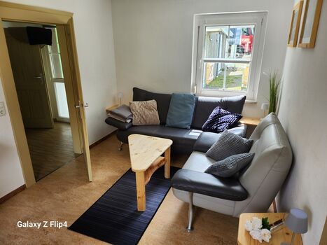 WohnZimmer mit Sessel und großer Couch