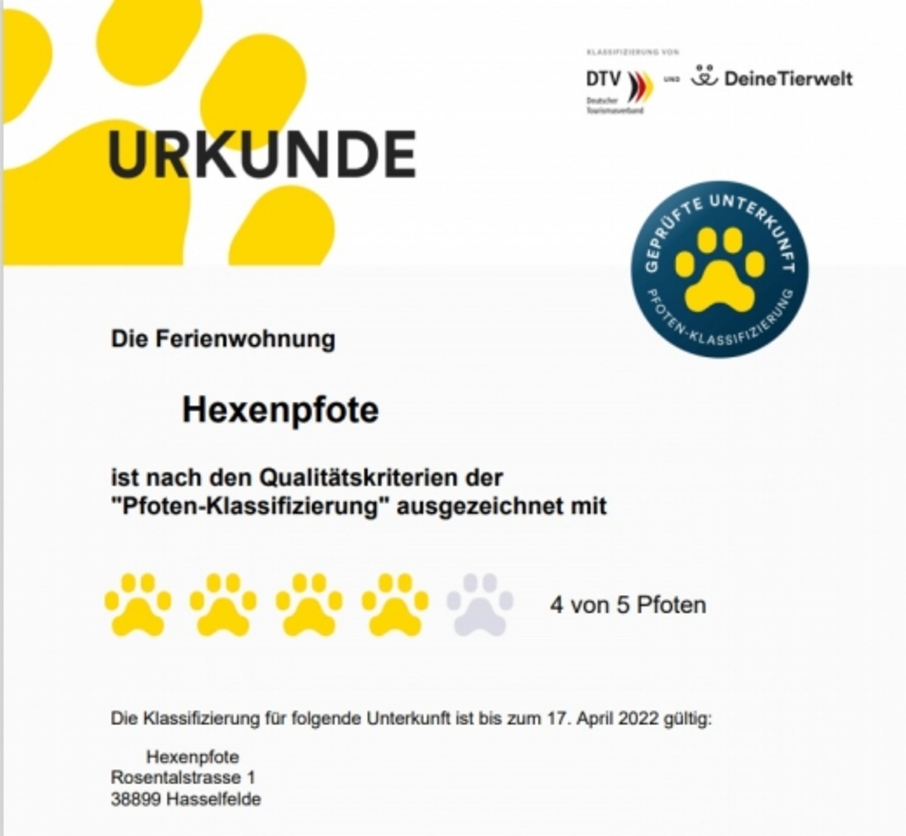 Wir sind Klassifiziert !