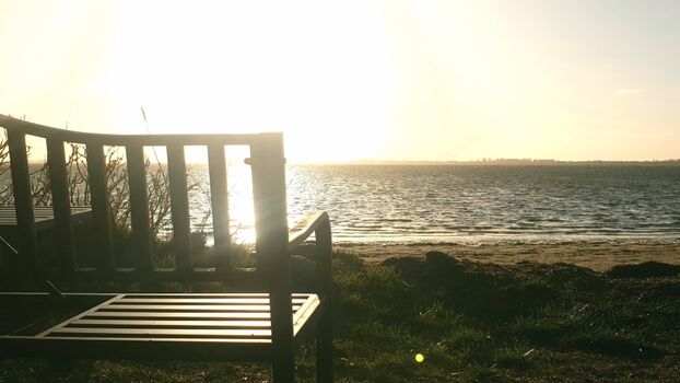 Unser Platz am Wasser - mit Blick Richtung Hiddensee