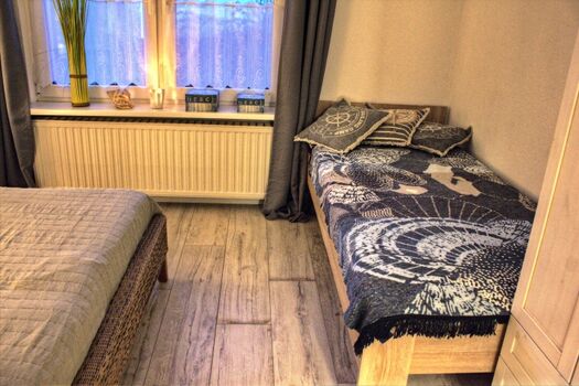 Blick ins Schlafzimmer