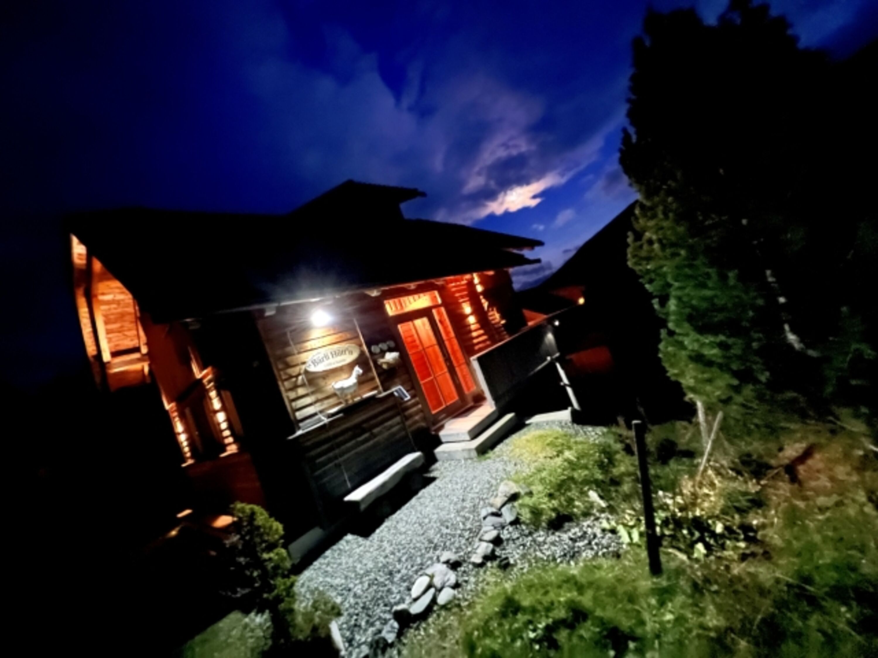 at night