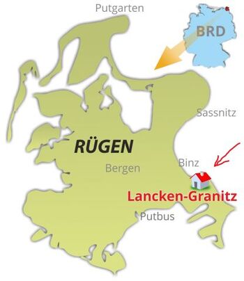 Lage des Ferienhauses"Anna"